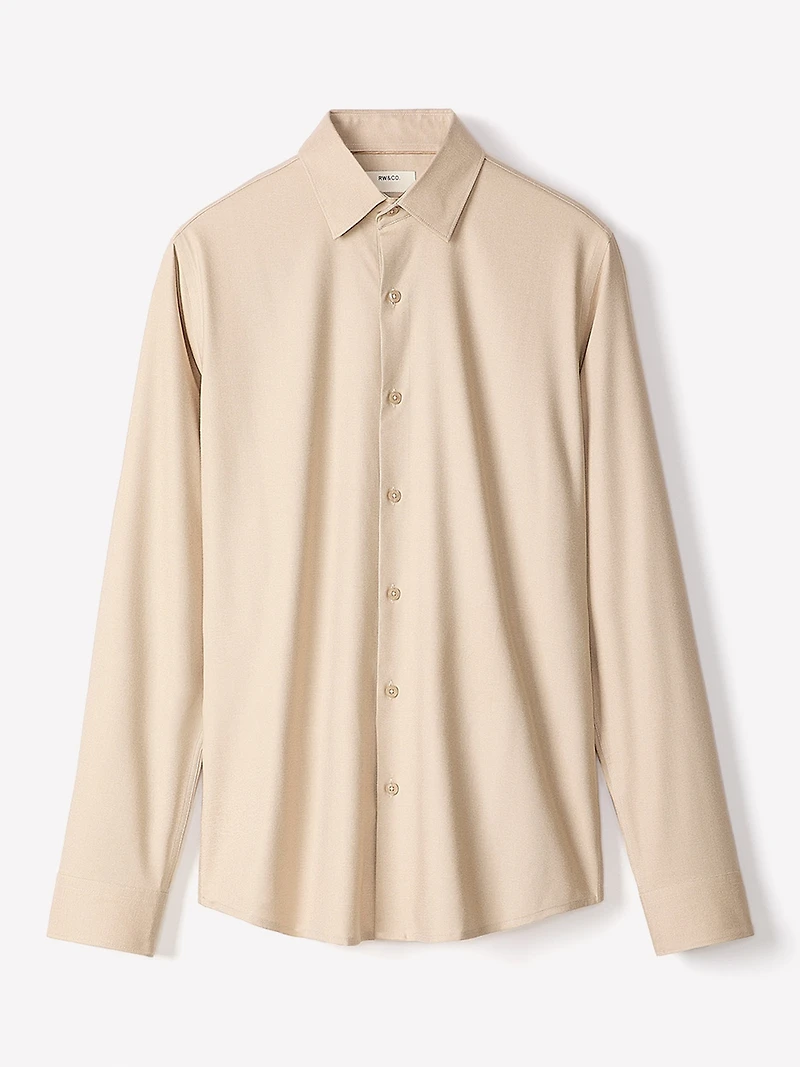 Chemise Habillée Chiné en Style Tricot à Coupe Étroite