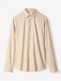 Chemise Habillée Chiné en Style Tricot à Coupe Étroite