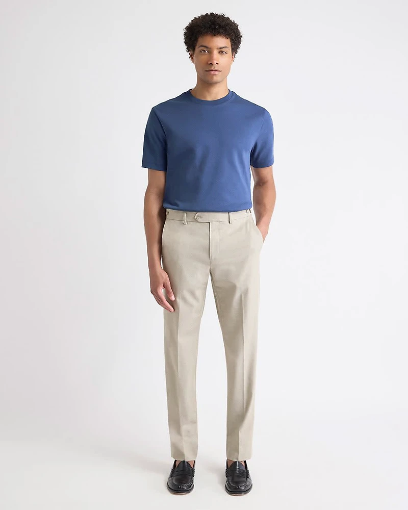 Beige Slim-Fit Wool-Blend Essential Pant