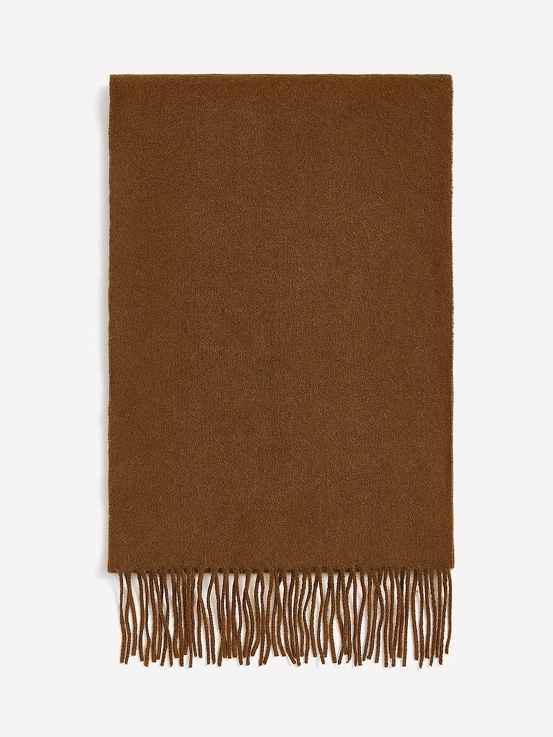 Foulard Uni en Laine avec Franges