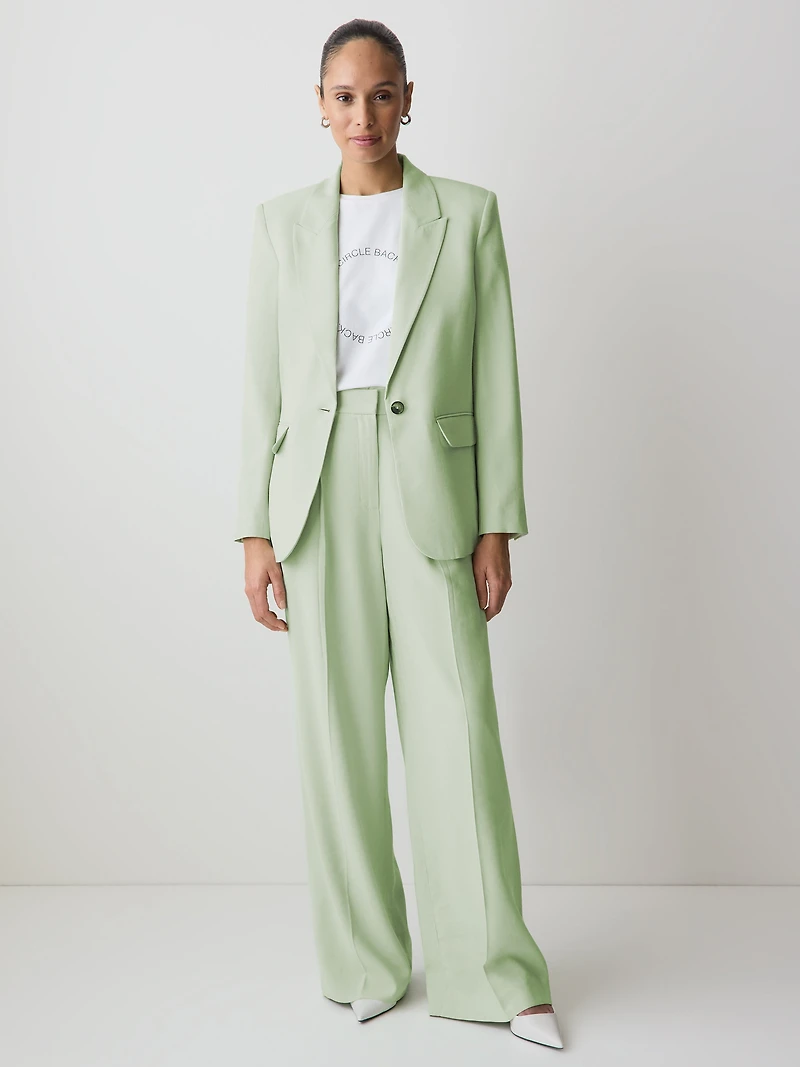 Relaxed-Fit One-Button Blazer