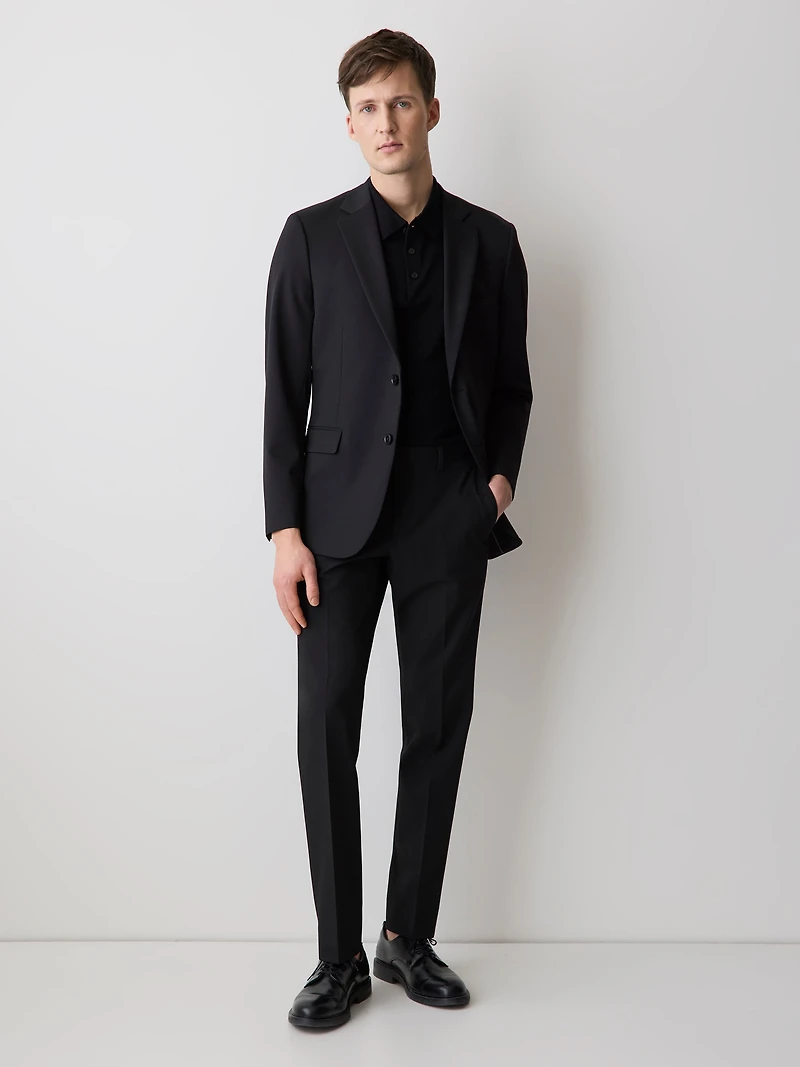 Black Slim Fit E-Tech Suit Pant