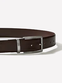 Leather Belt with Square Buckle