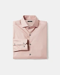 Slim-Fit Solid Sateen Dress Shirt