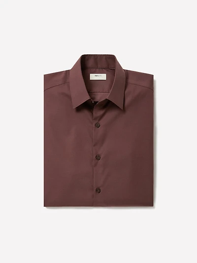 Chemise Habillée Style Denim à Coupe Étrotie