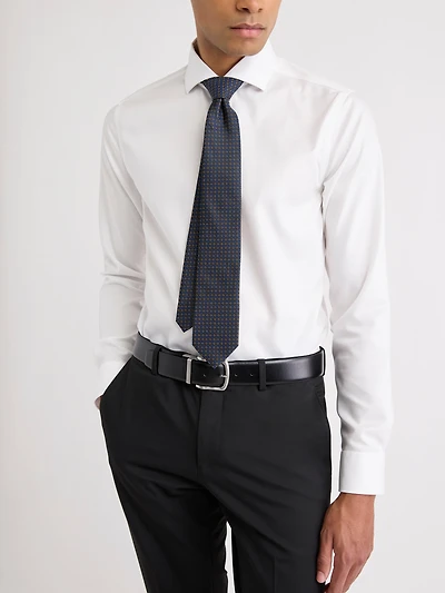 Cravate Régulière Marine à Motif Géométrique