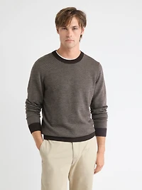 Pull à Col Rond en Laine Mérinos