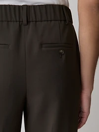 Mid-Rise Straight-Leg Cropped Pant