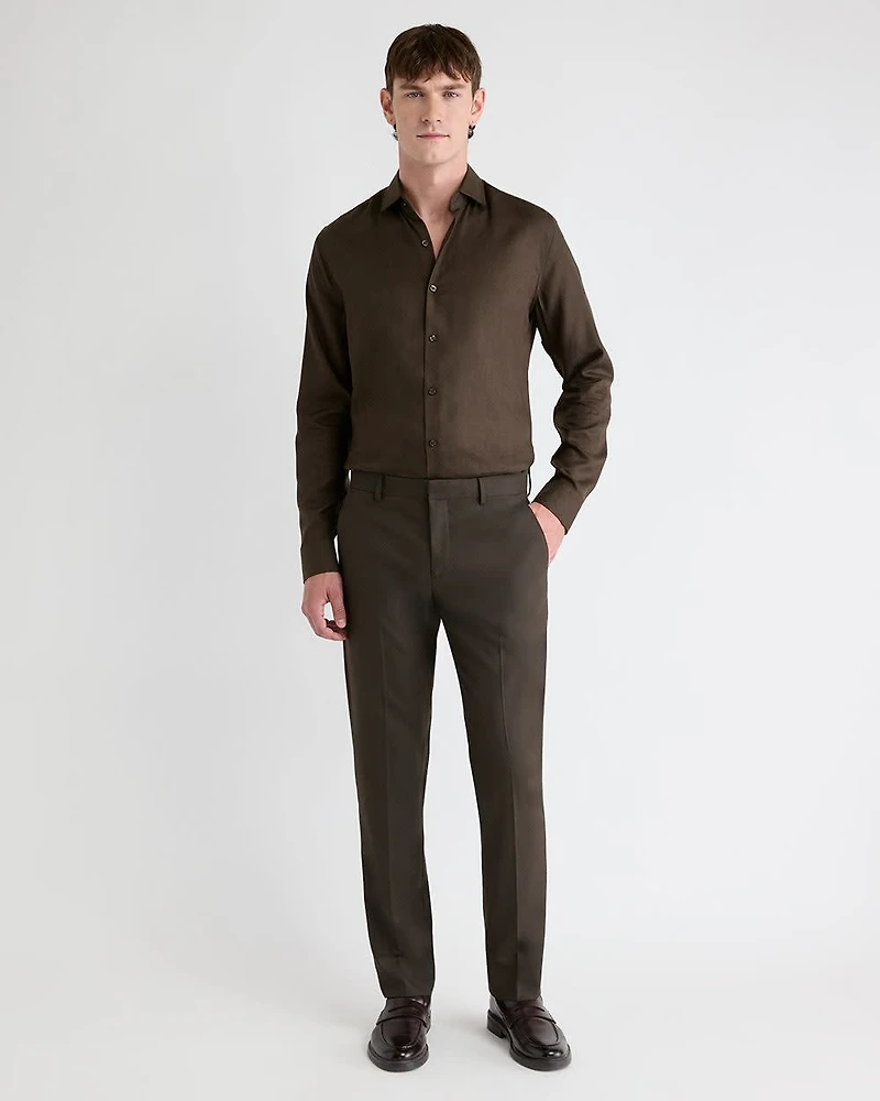 Tailored-Fit Heather Dress Shirt