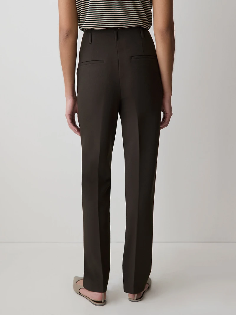 Pantalon Long à Jambe Étroite et Taille Haute