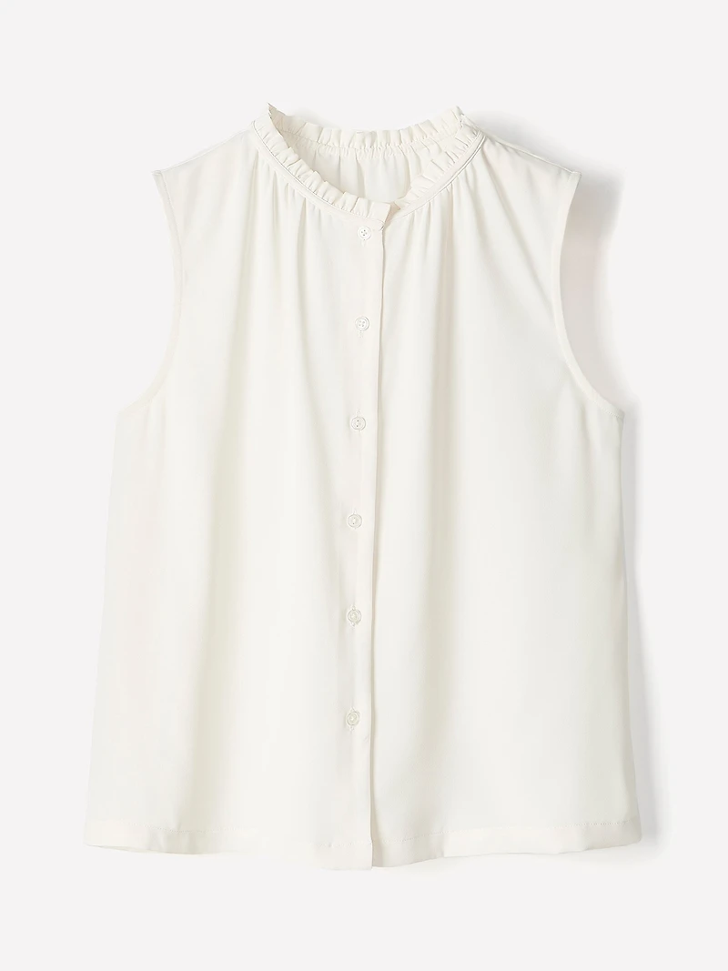 Blouse Boutonnée Sans Manches