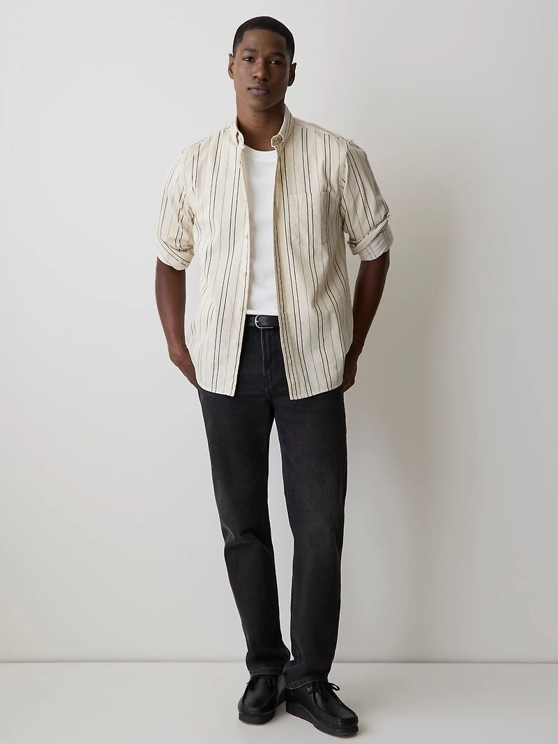 Short-Sleeve Crew-Neck Ribbed Tee