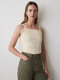 Camisole à Col Carré en Coton Biologique