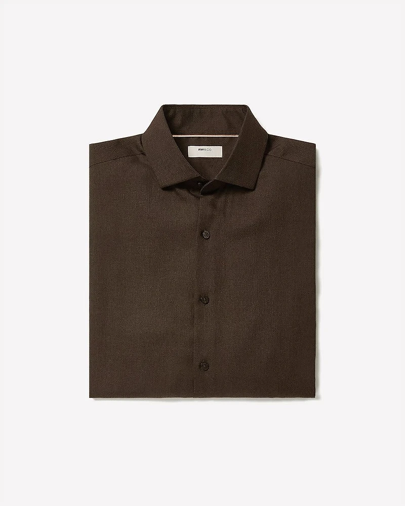 Chemise Habillée en Lyocell Chiné à Coupe Ajustée