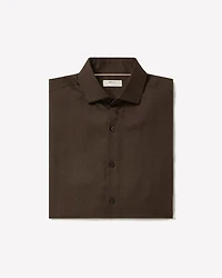 Chemise Habillée en Lyocell Chiné à Coupe Ajustée