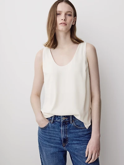 Camisole en Crêpe à Col U