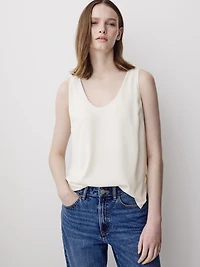 Camisole en Crêpe à Col U