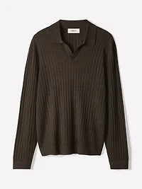 Long-Sleeve Sweater with Johnny Collar