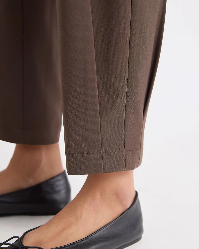 Pantalon Jogger Fluide à Taille Mi-Haute et Jambe Fuselée