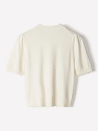 Short-Sleeve Crew-Neck Sweater
