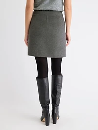 Melton Wrap Mini Skirt
