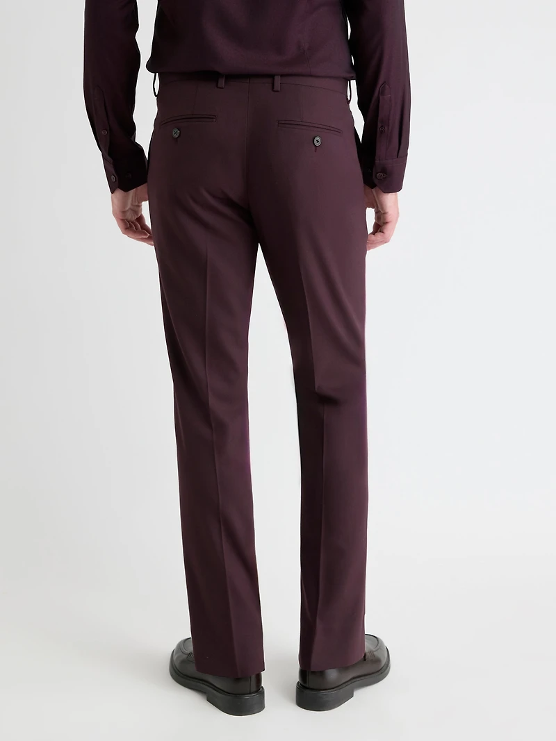 Pantalon de Complet Figue à Coupe Étroite