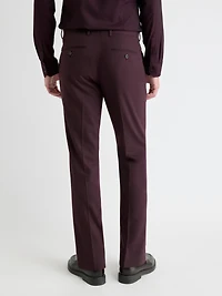 Pantalon de Complet Figue à Coupe Étroite