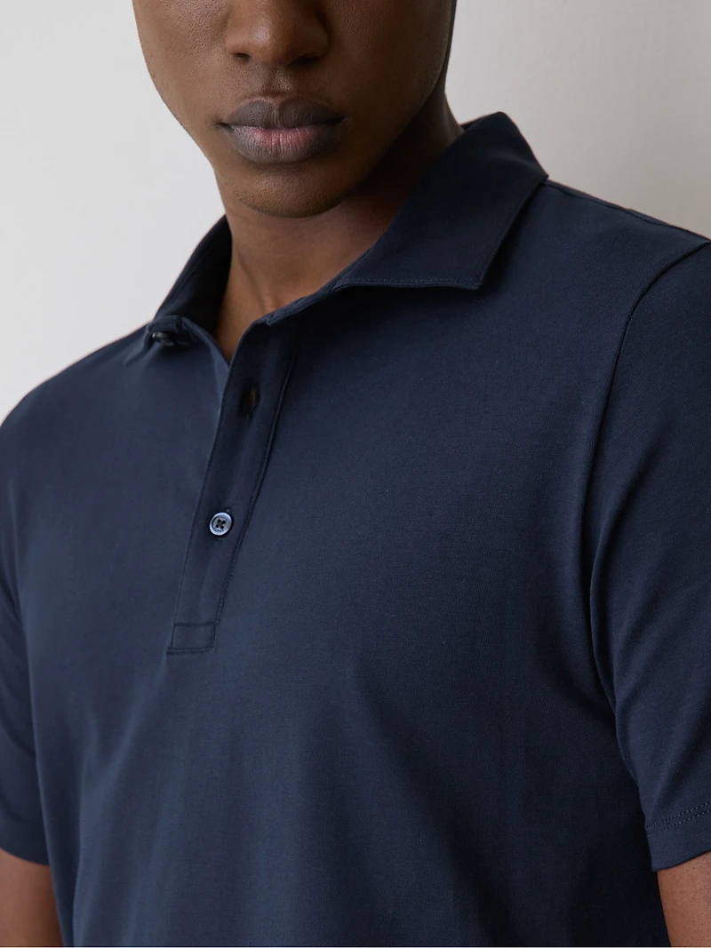 Polo Jersey à Manches Courtes en Coton Supima (R)
