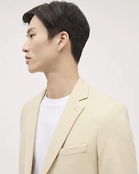 Veston en Tricot Texturé à Coupe Étroite