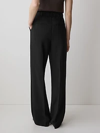 Pantalon à Taille Haute et Jambe Large