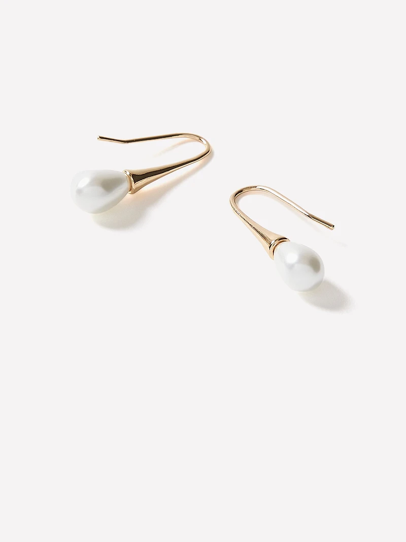 Earrings with Pearl Pendants
