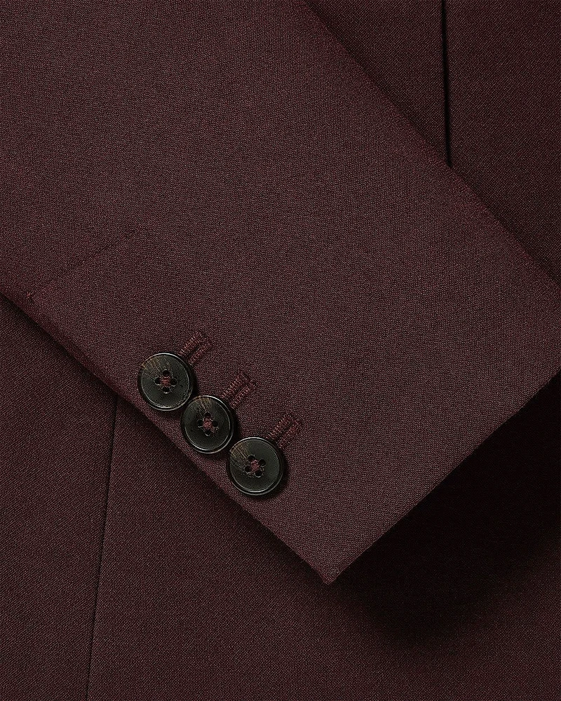 Fig Three-Button Fitted Blazer