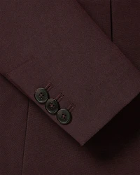 Fig Three-Button Fitted Blazer