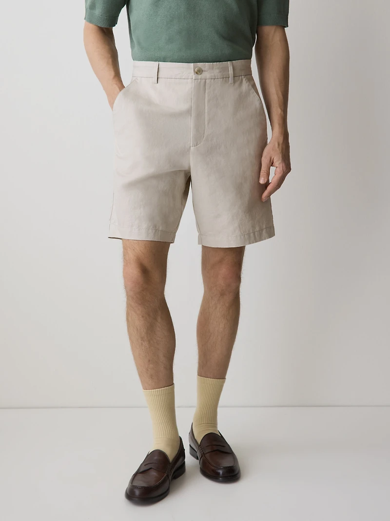 Linen-Blend Shorts