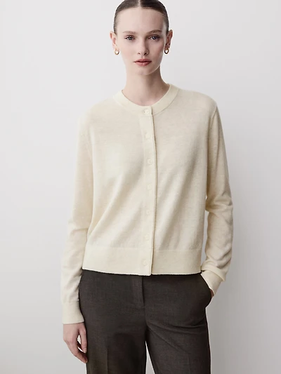 Merino Wool Button-Down Cardigan