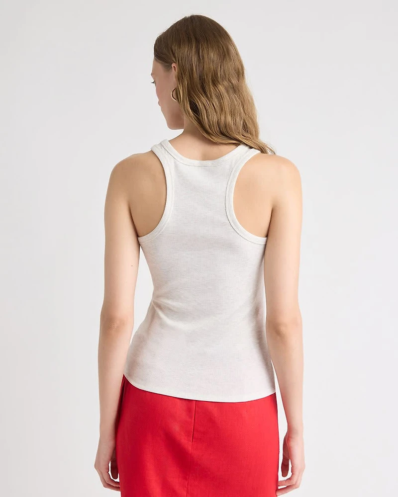 Crew-Neck Racerback Fitted Tank