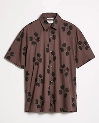 Short-Sleeve Shirt with Embroidered Details
