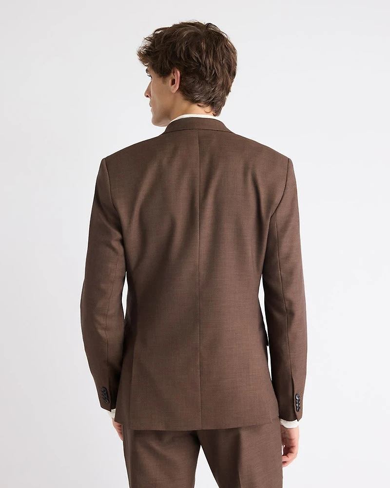 Slim-Fit Brown Suit Blazer