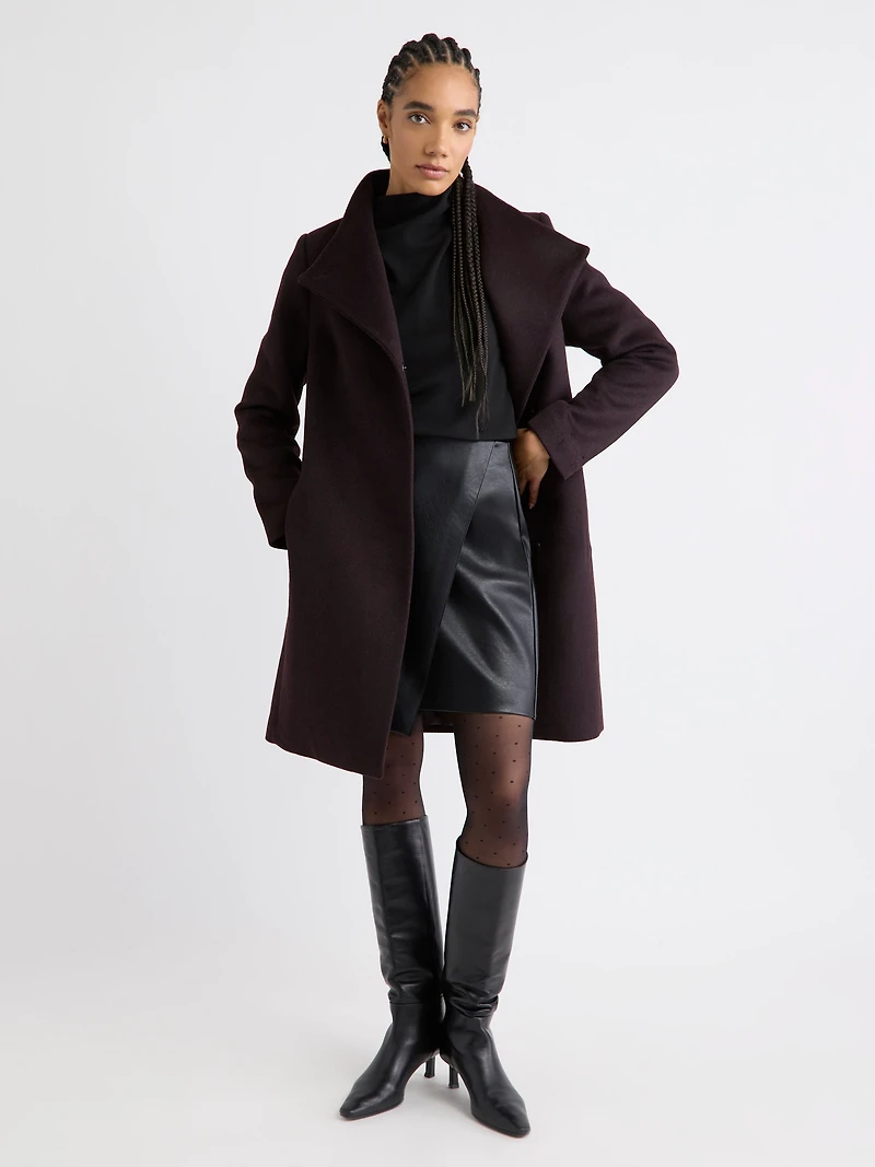 Blouse Sans Manches à Col Montant Drapé