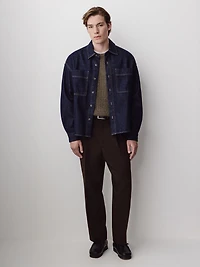 Cashmere-Blend Long-Sleeve Crew-Neck Sweater
