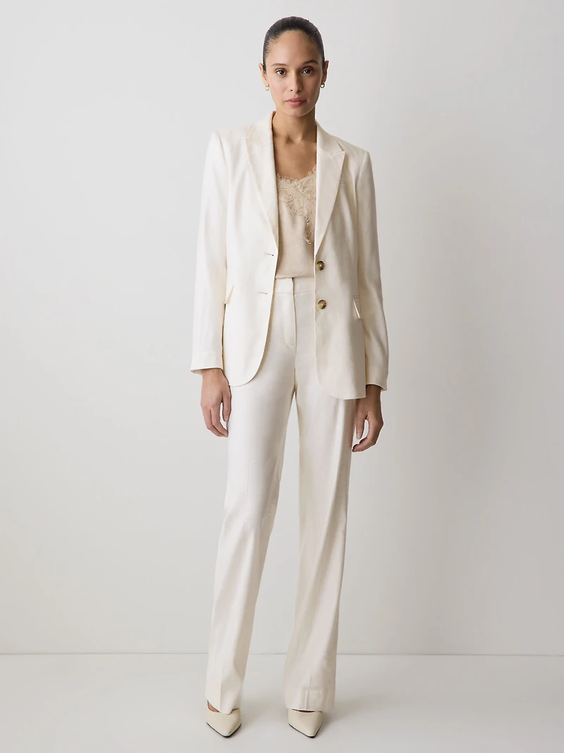 Linen-Blend Blazer