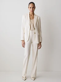 Linen-Blend Blazer