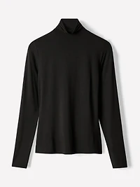 Long-Sleeve Mock-Neck Top