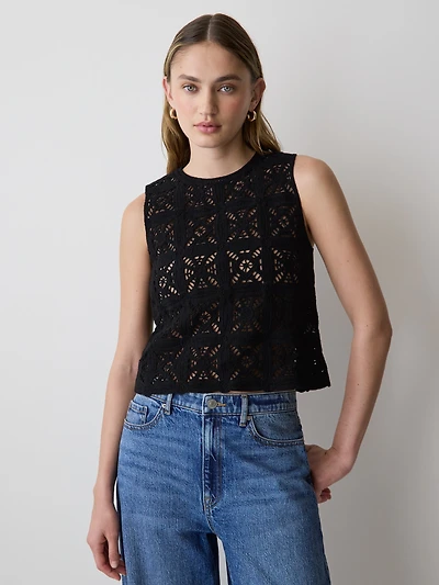 Camisole en Tricot Crocheté