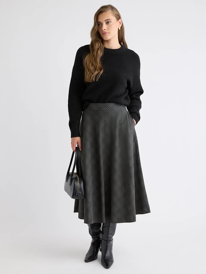 Long-Sleeve Crew-Neck Loose Sweater