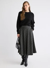 Long-Sleeve Crew-Neck Loose Sweater