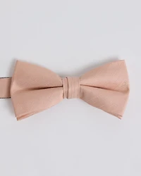 Peach Linen-Blend Bow Tie