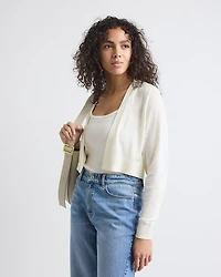 Cardigan Court Ouvert à Manches Longues