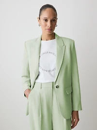 Relaxed-Fit One-Button Blazer