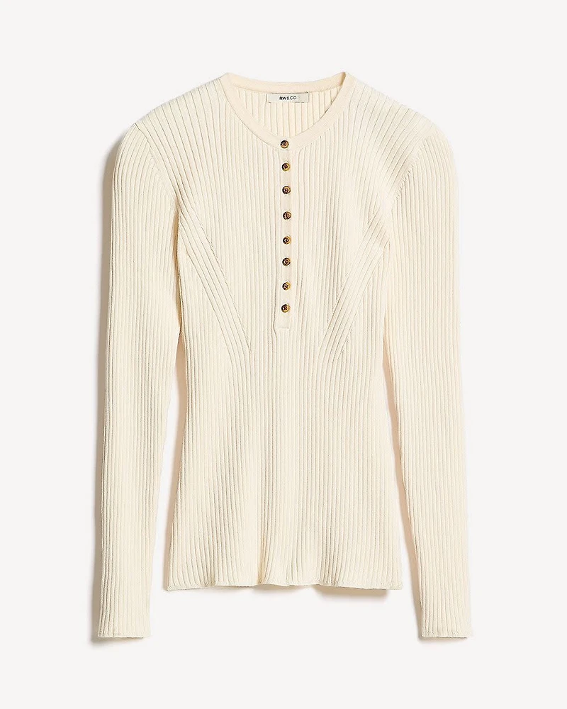 Long-Sleeve Ribbed Sweater